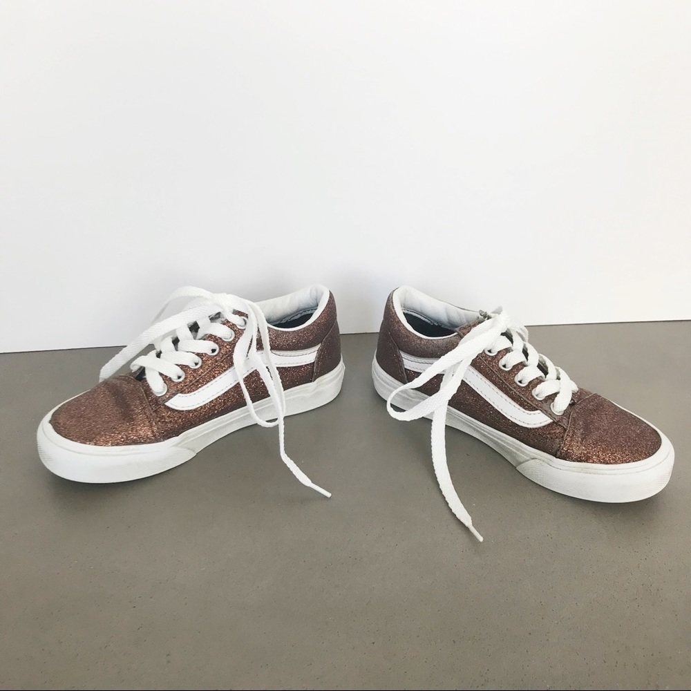 Vans Old Skool Bronze Glitter Skate Shoes